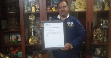 इंटरनेशनल स्पोर्ट एंड कल्चर एसोसियेशन (आई.एस.सी.ए) ने भारत के रेवाड़ी निवासी अमित स्वामी को ‘‘आई.एस.सी.ए. स्पेशल लैटर आफ ओनर’’ से सम्मानित किया